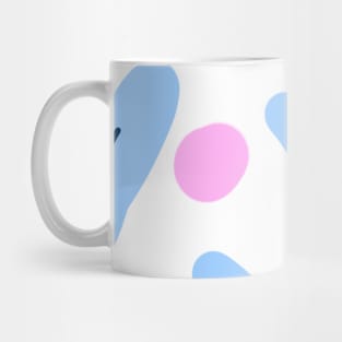 Blue pink floral watercolor art Mug